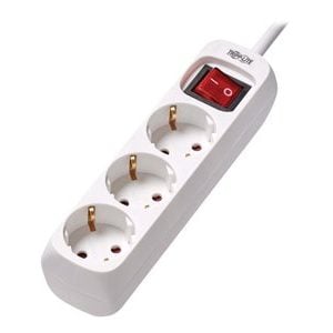 Tripp Lite   3-Outlet Power Strip German Type F Schuko Outlets, 220-250V, 16A, 1.5 m Cord, Schuko Plug, White power strip PS3G15