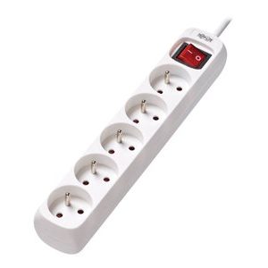 Tripp Lite   5-Outlet Power Strip French Type E Outlets, 220-250V AC, 16A, 1.5 m Cord, Type E Plug, White power strip PS5F15