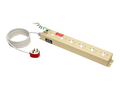Tripp Lite   Safe-IT UK BS-1363 Medical-Grade Power Strip Antimicrobial with 6 UK Outlets, 3m Cord power distribution strip PS610HGUK