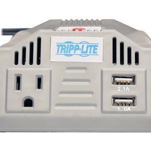Tripp Lite   Ultra-Compact Car Inverter 200W 12V DC to 120V AC 2 USB Charging Ports 1 Outlet DC to AC power inverter + battery charger 200 Watt PV200USB