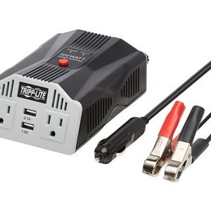Tripp Lite   Ultra-Compact Car Inverter 400W 12V DC to 120V AC 2 UBS Charging Ports 2 Outlets DC to AC power inverter + battery charger 400 Watt PV400USB