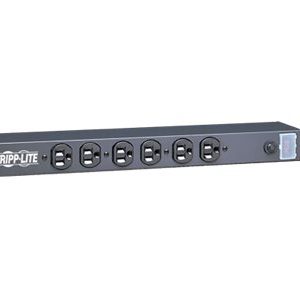 Tripp Lite   Power Strip Rackmount Metal 120V 5-15R 6 Front Face Outlet 1URM power strip RS-0615-F