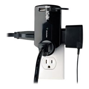 Tripp Lite   Travel Surge 3 Outlet USB Charger Tablet Smartphone Ipad Iphone surge protector 1800 Watt SK120USB