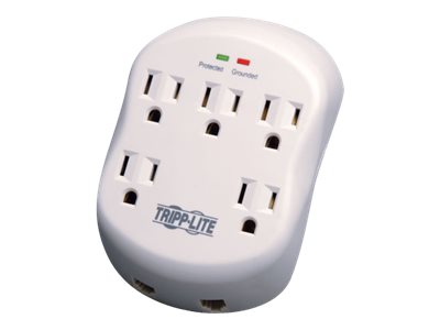 Tripp Lite   Surge Protector Wallmount Direct Plug In 5 Outlet RJ11 1080 Joules surge protector 1875 Watt SK5TEL-0