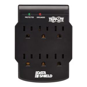 Tripp Lite   Surge Protector Wallmount Direct Plug In 120V 6 Outlet 750 Joules Black surge protector 1800 Watt SK6-0B