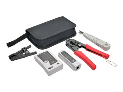 Tripp Lite   4-Piece Network Installer Tool Kit with Carrying Case RJ11 RJ12 RJ45 network tool/tester kit T016-004-K