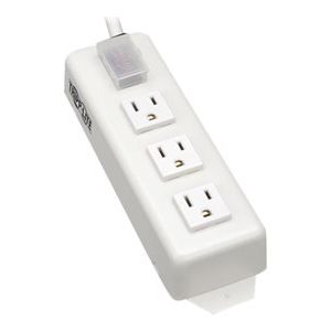 Tripp Lite   Power Strip 120V 5-15R 3 Outlet Metal 6′ Cord 5-15P power strip TLM306NC