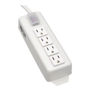 Tripp Lite   Power Strip 120V 5-15R 4 Outlet Metal 6′ Cord 5-15P power strip TLM406NC