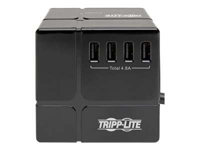 Tripp Lite   Safe-IT 3-Outlet Cube Surge Protector 5-15R Outlets, 6 USB Ports, 8 ft. (2.4 m) Cord, Antimicrobial Protection surge protector… TLP368CUBEUAM