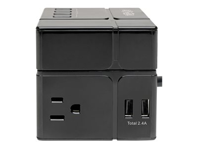 Tripp Lite   Safe-IT 3-Outlet Cube Surge Protector 5-15R Outlets, 6 USB Ports, 8 ft. (2.4 m) Cord, Antimicrobial Protection surge protector… TLP368CUBEUAM