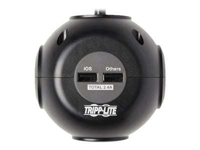Tripp Lite   Safe-IT 3-Outlet Spherical Surge Protector 5-15R Outlets, 4 USB Ports, 8 ft. (2.4 m) Cord, Antimicrobial Protection surge protector… TLP38UAM