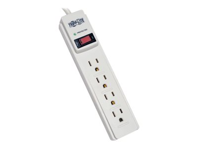 Tripp Lite   Surge Protector Power Strip 120V 4 Outlet 4′ Cord 450 Joule surge protector TLP404