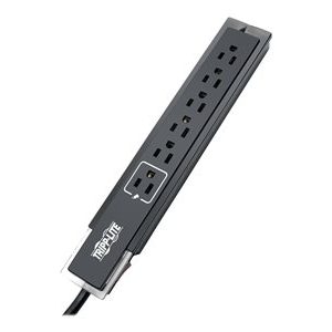 Tripp Lite   Surge Protector Power Strip 6 Outlet Tel/Modem 6 ‘ Cord BlackSurge protector15 AAC 120 V1800 Watt6 ftblack TLP606SSTELB