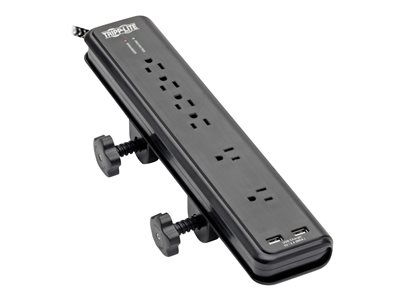 Tripp Lite   Safe-IT Surge Protector 6-Outlet 2 USB Ports, 8 ft. Cord, 5-15P Plug, 2100 Joules, Antimicrobial Protection, Black surge protecto… TLP608DMUAM