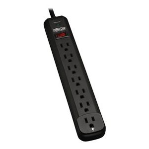 Tripp Lite   Surge Protector Power Strip 120V 7 Outlet 12′ Cord 1080 Joule Black surge protector TLP712B