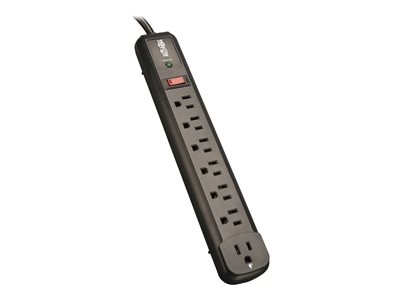 Tripp Lite   Surge Protector Power Strip TL P74 RB 120V Right Angle 7 Outlet Black surge protector 1.8 kW TLP74RB