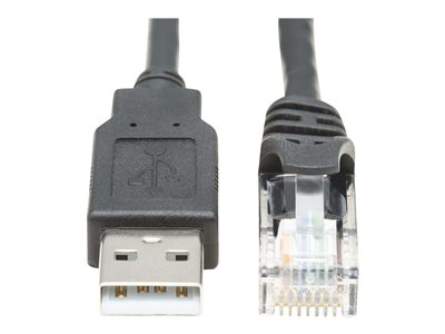 Tripp Lite   USB to RJ45 Rollover Console Cable (M/M) Cisco Compatible, 250 Kbps, 6 ft., Black serial cable 6 ft black U009-006-RJ45-X