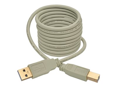 Tripp Lite   6ft USB 2.0 Hi-Speed A/B Cable M/M 28/24 AWG 480 Mbps Beige 6′ USB cable USB to USB Type B 6 ft U022-006-BE