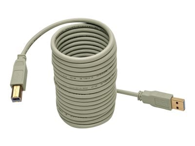 Tripp Lite   10ft USB 2.0 Hi-Speed A/B Cable M/M 28/24 AWG 480 Mbps Beige 10′ USB cable USB to USB Type B 10 ft U022-010-BE