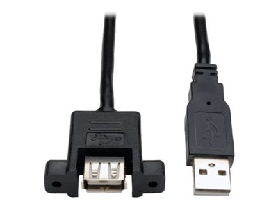Tripp Lite   6 Inch Panel Mount USB 2.0 Extension Cable USB A to Panel Mount A Male/Female 6″ USB extension cable USB to USB 5.9 in U024-06N-PM