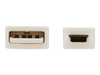Tripp Lite   Safe-IT USB-A to USB Mini-B Antibacterial Cable (M/M), USB 2.0, White, 6 ft. USB cable USB to mini-USB Type B 6 ft U030AB-006-WH
