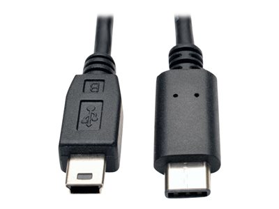 Tripp Lite   6ft USB 2.0 Hi-Speed Cable 5-Pin Mini-B to USB Type-C USB-C M/M 6′ USB-C cable USB-C to mini-USB Type B 6 ft U040-006-MINI