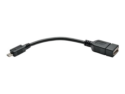 Tripp Lite   6 Inch Micro USB to OTG Host Adapter Cable 5-Pin Micro USB A/A M/F 6″ USB cable Micro-USB Type B to USB 5.9 in U052-06N