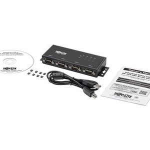 Tripp Lite   RS-422/RS-485 USB to Serial FTDI Adapter with COM Retention (USB-B to DB9 F/M), 4 Ports serial adapter USB 2.0 RS-422/485 x 4 U208-004-IND