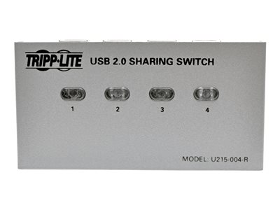 Tripp Lite   4-Port USB 2.0 Hi-Speed Printer / Peripheral Sharing Switch USB peripheral sharing switch 4 ports U215-004-R