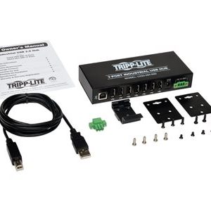 Tripp Lite   7-Port Rugged Industrial USB 2.0 Hi-Speed Hub w 15KV ESD Immunity Metal Mountable hub 7 ports U223-007-IND