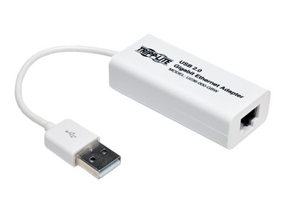Tripp Lite   USB 2.0 Hi-Speed to Gigabit Ethernet NIC Network Adapter White network adapter USB 2.0 Gigabit Ethernet x 1 U236-000-GBW