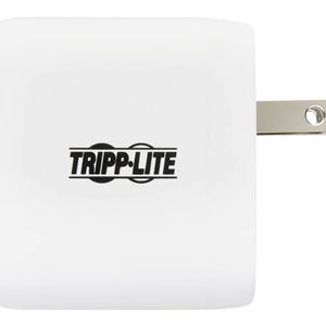 Tripp Lite Compact USB-C Wall Charger GaN Technology, 65W PD Charging, White power adapter USB-C 65 Watt U280-W01-65C1-G Tripp Lite Compact USB-C Wall Charger GaN Technology, 65W PD Charging, White power adapter USB-C 65 Watt U280-W01-65C1-G