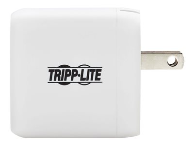 Tripp Lite   USB C Wall Charger Dual-Port Compact GaN Technology, 40W PD Charging (20W+20W or 30W), White power adapter 2 x USB-C 40 Watt U280-W02-40C2-G