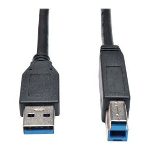 Tripp Lite   6ft USB 3.0 SuperSpeed Device Cable 5 Gbps A Male to B Male Black 6′ USB cable USB Type B to USB Type A 6 ft U322-006-BK