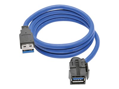 Tripp Lite   3ft USB 3.0 Superspeed Keystone Jack Type-A Extension Cable M/F 3′ USB extension cable USB Type A to USB Type A 3 ft U324-003-KJ