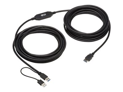 Tripp Lite   USB Active Extension Repeater Cable USB-A to USB-A (M/F), USB 3.2 Gen 1, 10 m (32.8 ft.) USB extension cable 33 ft U330-10M-1