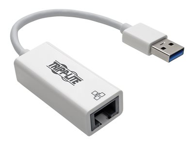 Tripp Lite   USB 3.0 SuperSpeed to Gigabit Ethernet NIC Network Adapter RJ45 10/100/1000 White network adapter USB 3.0 Gigabit Ethernet U336-000-GBW