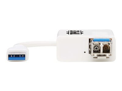 Tripp Lite   USB 3.0 Multimode Fiber Optic Transceiver Ethernet Adapter, 10/100/1000 Mbps, 1310nm, 550m, LC network adapter USB 1000Base-X… U336-MMF-1G-LC