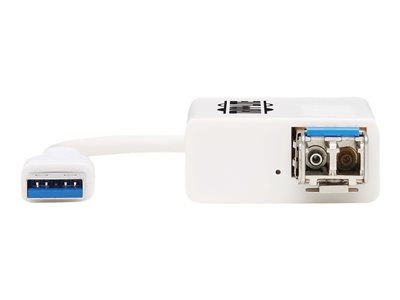 Tripp Lite   USB 3.0 Singlemode Fiber Optic Transceiver Ethernet Adapter, 10/100/1000 Mbps, 1310nm, 5km, LC network adapter USB 1000Base-X… U336-SMF-1G-LC
