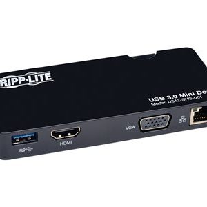 Tripp Lite   USB 3.0 HDMI VGA Mini Dock Station Gigabit Ethernet HD15 RJ45 docking station USB VGA, HDMI GigE U342-SHG-001