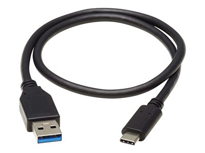 Tripp Lite   USB-C to USB-A Cable (M/M) USB 3.1 Gen 2, 10 Gbps, Thunderbolt 3 Compatible, 20 in. USB-C cable USB-C to USB Type A 1.7 ft U428-20N-G2