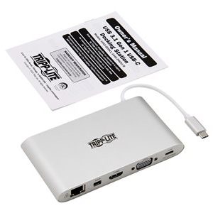 Tripp Lite   USB C Docking Station 4K USB Hub USB 3.1 Gen 1 w/ USB-A, HDMI, VGA, mDP, Gigabit Ethernet, Mem Card, 3.5 mm & USB-C Charge 4K @ 30… U442-DOCK1