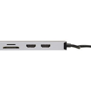 Tripp Lite   USB-C Dock, Dual Display 4K 60 Hz HDMI, USB 3.2 Gen 1, USB-A Hub, GbE, Memory Card, 100W PD Charging, Gray docking station USB… U442-DOCK8G-GG