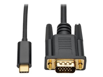 Tripp Lite   USB C to VGA Adapter Cable Converter 1080p M/M USB Type C to VGA, USB-C, USB Type-C 3ft 3′ external video adapter black U444-003-V