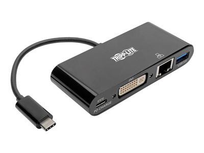 Tripp Lite USB C to HDMI Multiport Video Adapter Converter w/ USB-A Hub,  USB-C PD Charging Port & Gigabit Ethernet Port