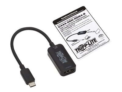 Tripp Lite   USB C to 4K 60Hz HDMI Adapter, HDR, DP 1.4 Alt Mode, HDCP 2.2, Black video / audio cable HDMI / USB 6 in U444-06N-HDR4-B