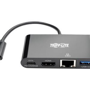 Tripp Lite   USB C to HDMI Multiport Video Adapter Converter w/ USB-A Hub, USB-C PD Charging, Gigabit Ethernet Port, USB Type C to HDMI, U… U444-06N-HGUB-C