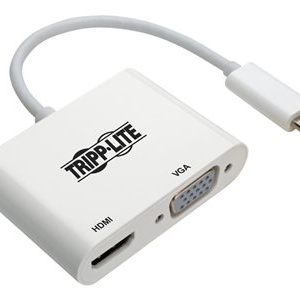 Tripp Lite   USB 3.1 Gen 1 USB-C to HDMI/VGA 4K Adapter (M/2xF), Thunderbolt 3 Compatible, 4K @30Hz adapter 6 in U444-06N-HV4K
