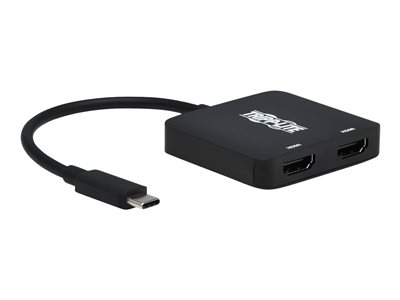 Tripp Lite   USB-C Adapter, Dual Display 4K 60 Hz HDMI, HDR, 4:4:4, HDCP 2.2, DP 1.4 Alt Mode, Black adapter HDMI / USB 4.7 in U444-2H-MST4K6