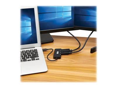 Tripp Lite   USB-C Adapter, Triple Display 4K 60 Hz DisplayPort, 8K, HDR, 4:4:4, HDCP 2.2, DP 1.4 Alt Mode, Black video adapter U444-3DP-MST